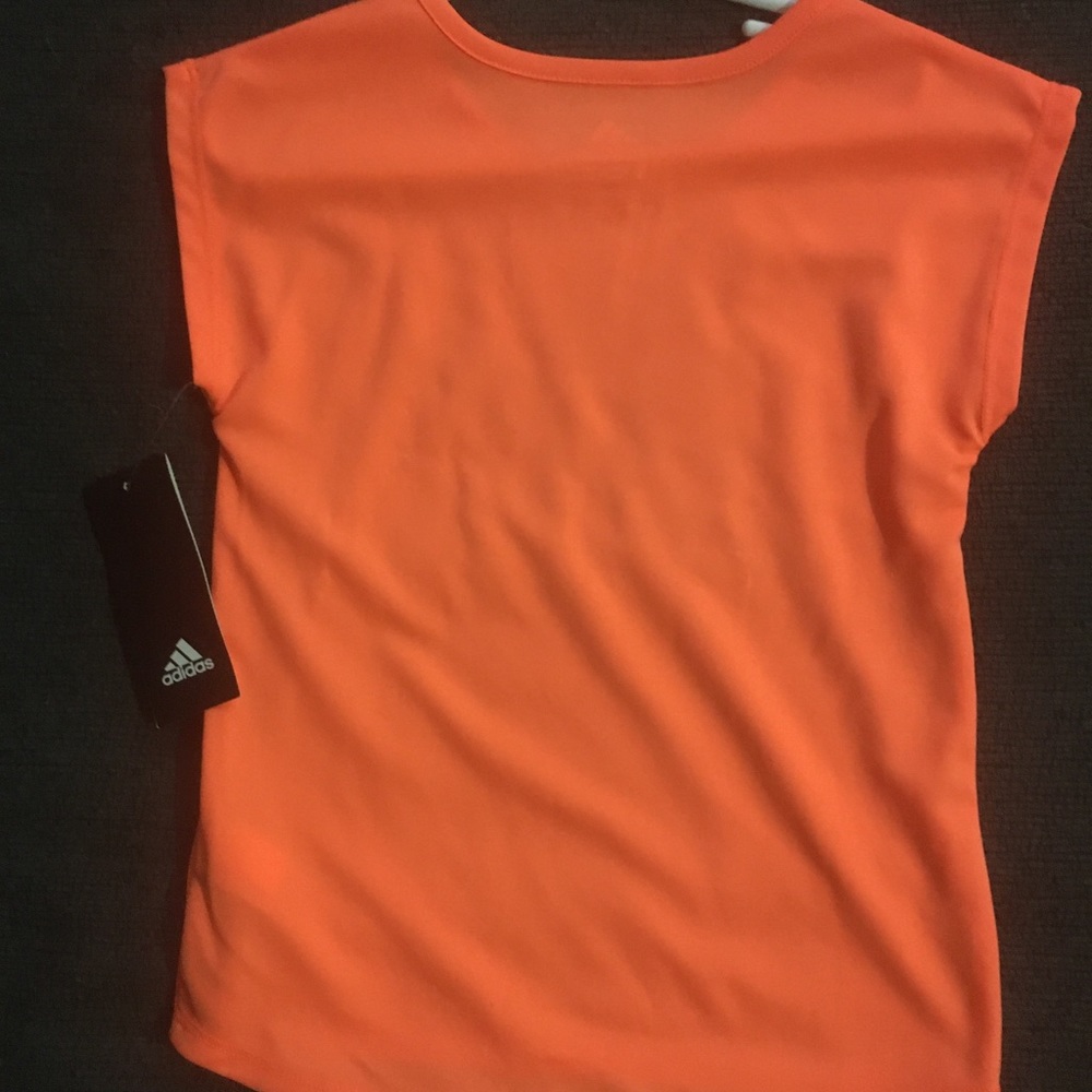 Adidas Kids Orange Short Sleeve Tee - Picture 2 of 4
